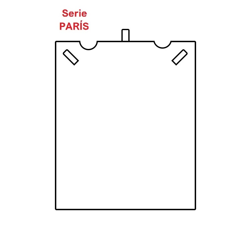 Estuche París medalla cordón 110x155x50 mm.